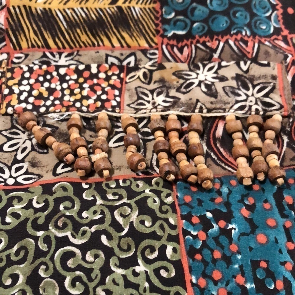 Silk Patchwork Pattern Vest Size S - image 4